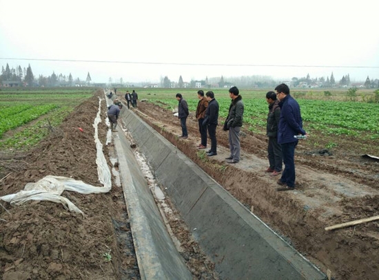 新建乡实地督查旱改水项目